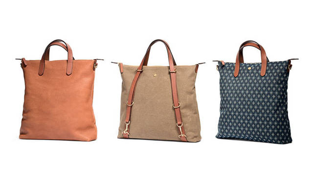 「M/S FABRIC Collection AW14」　中央／「M/S Day Pack」5万5000円、右／「M/S Shopper Shoulder」3万7000円