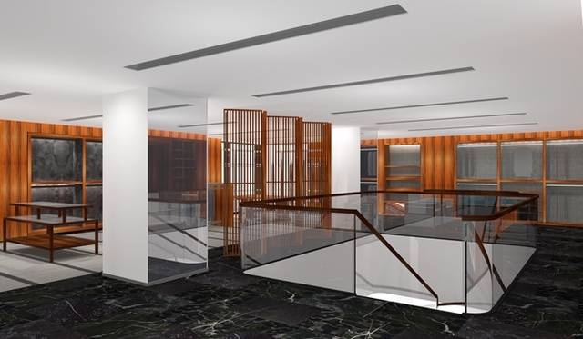 <strong>Paul Stuart｜ポール・スチュアート 青山店が3月にリニューアルオープン</strong>　ストアの2階、自然光の入るフィッティングルームを備えた贅沢な空間