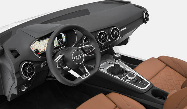 2014年1月のCES（コンシューマー エレクトロニクス ショー）で公開された、新型TTのインテリア