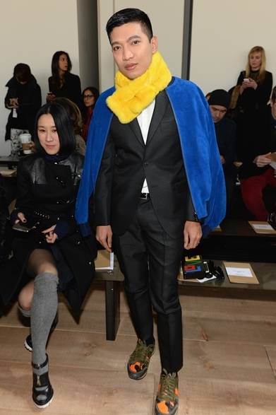 <strong>2014年秋冬コレクション会場スナップ</strong>　BryanBoy｜ブライアン・ボーイ　（マイケル・コースの会場にて・ニューヨーク）