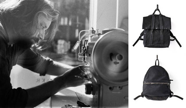 「Flap Rucksack」と「Round BackPack」は、素材にキャンバス、ホーウィン社のレザー、YKK社のエクセラファスナーを使用。右上／Flap Rucksack（Black・381×470×216mm）6万4000円、右下／Round BackPack（Black・330×483×222mm）4万8000円（以下すべて税抜価格）