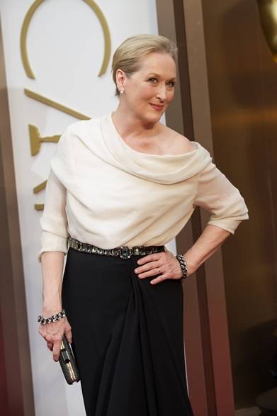 <strong>第86回 アカデミー賞レッドカーペットスナップ</strong>　Meryl Streep｜メリル・ストリープ<br />ドレス：ランバン
