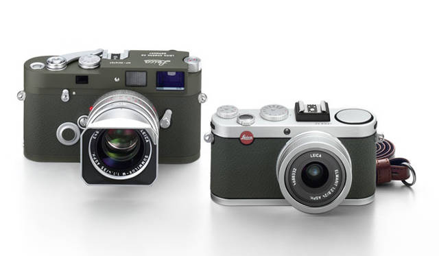 <strong>Leica｜ライカ</strong>　左／ライカMPオリーブセット、右／ライカX2オリーブ