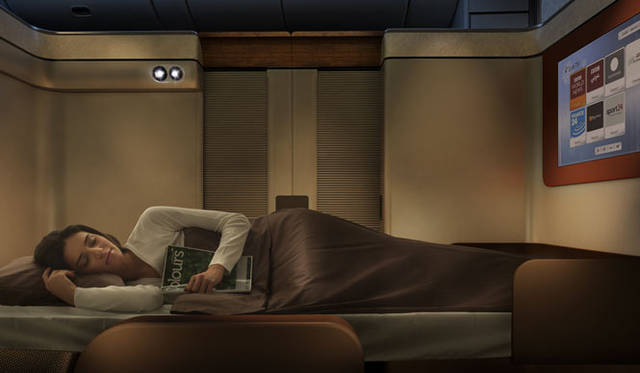 <strong>Garuda Indonesia｜ガルーダ・インドネシア航空</strong>　ファーストクラス（B777-300ER型機）