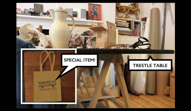 左下／「TENDER Co.OPEN HOUSE for The Tastemakers&Co.」限定TOTE 6800円（以下すべて税抜価格）