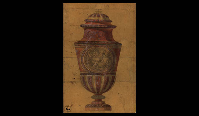 「250周年記念ブック」収録　1867年パリ万国博覧会で発表した「サイモン ベース」の下絵