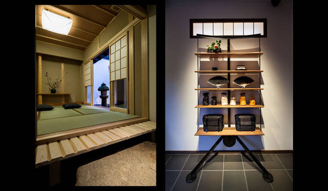 左が和室スタジオ、右はライカ京都店オリジナル商品コーナー　© Stirling Elmendorf