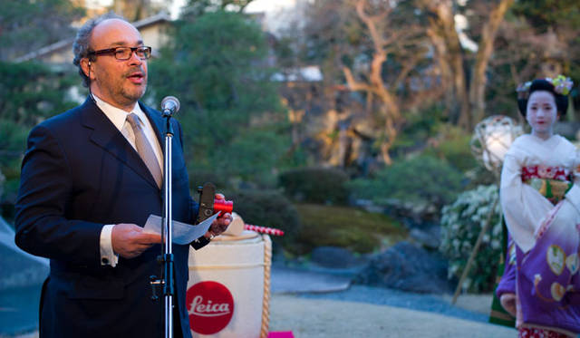 オープニングレセプション。ライカカメラ社主アンドレアス・カウフマン氏の挨拶