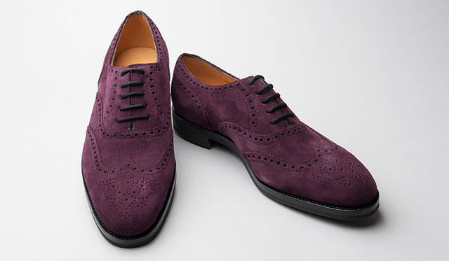 モデル「MARSHALL」（カラー：Aubergine、素材：Suede）ジョンロブ大阪ヒルトンプラザ店