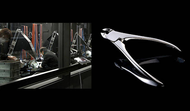 <strong>諏訪田製作所</strong><br />1926年創業。当初は鉄線などの切断に使用する喰切を製造。その後、瓢箪型爪切り、植木盆栽用の刃物、栗の皮むき鋏などを手がけ、近年は、デザイン製の高い爪切りが、日本や海外でデザイン賞を受賞するなどの評価を受けている。伝統技術によって「切る」機能を極限まで高めたニッパー型の爪切りには、職人の高度な技術が集約されている