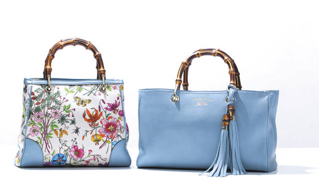 <br />左から バッグ「バンブーショッパー」[W29×H24×D12cm] 15万9840円、[W34×H21×D15] 21万6000円、タッセル 2万4840円