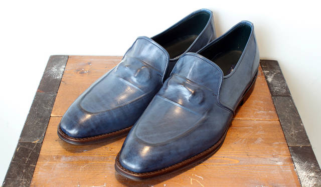 あぶり出しビットローファー　Navy 4万2120円