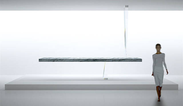 <strong>Marble Across Time</strong>　吉岡徳仁デザイン“宇宙のテーブル”「Agravic（アグラヴィック）」