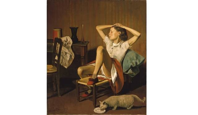 <strong>ART｜東京都美術館と京都市美術館で『バルテュス』展</strong>　バルテュス《夢見るテレーズ》　1938年　油彩、カンヴァス　150x130cm　メトロポリタン美術館 Jacques and Natasha Gelman Collection, 1998 (1999.363.2). Photo: Malcolm Varon.© The Metropolitan Museum of Art. Image source: Art Resource, NY