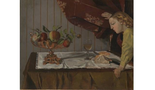 <strong>ART｜東京都美術館と京都市美術館で『バルテュス』展</strong>　バルテュス《おやつの時間》　1940年　油彩、厚紙（板にマウント）　72.9x92.8cmテート　© Tate, London 2014.