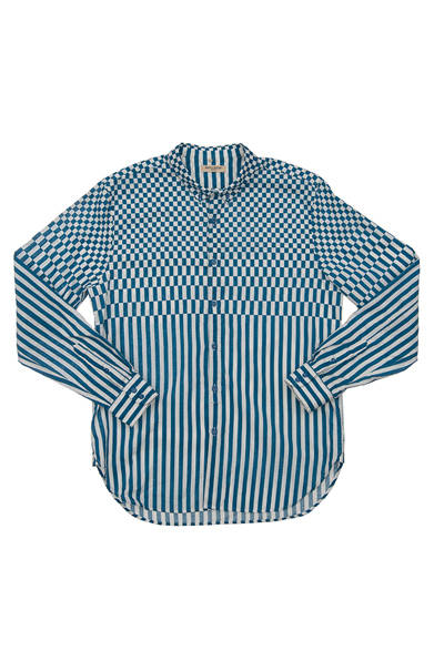 Levi's® Made & Crafted™<br /><br />  <strong>2014年春夏の新作、 その魅力と着こなし</strong><br /><br />ナイロンタフタのしなやかな風合いが魅力のシャツ。肩から胸にかけては市松模様と表現したいチェック柄で、裾に向かってストライプに変化していく。 ［16164-0018］2万円 <br /> ※税抜き価格 <br /><br />  リーバイス® メイド アンド クラフテッド™ http://levismadeandcrafted.com/<br /><br />  問い合わせ｜リーバイス® ダブルエックス<br /> Tel. 03-6418-5501<br /> （9:30～18:00｜土・日曜休）