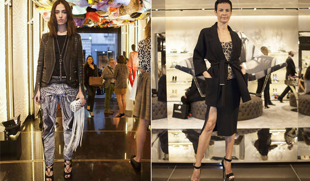 Erika Boldrin（左）、Nadege（右）らセレブリティがカクテルパーティに参加