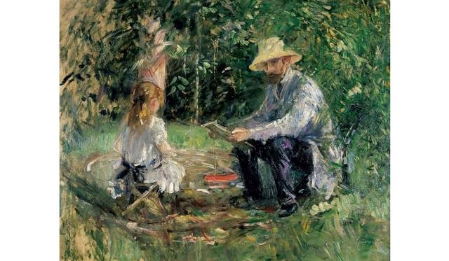<strong>ART｜『こども展　名画にみるこどもと画家の絆』を東京と大阪で開催</strong>　ベルト・モリゾ≪庭のウジェーヌ・マネとその娘≫　1883年　個人蔵 © Christian Baraja, studio SLB