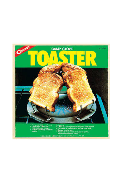 収納に便利な折りたたみ式で、4枚のパンを一度に焼くことができる。「COGHLAN’S」フォールディングトースター620円