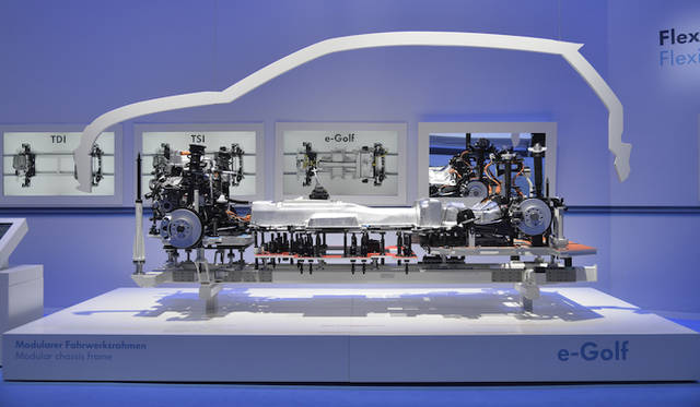 「eゴルフ」のパワートレーン。MQBプラットフォーム上に載せられる