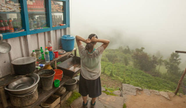 標高3000メートルの山小屋にて