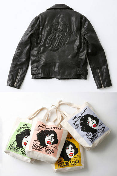 「ビューティフル ピープル×ザ・ローリング・ストーンズWOMENS ストーンズコラボライダース12万9600円、トートバッグ各4860円