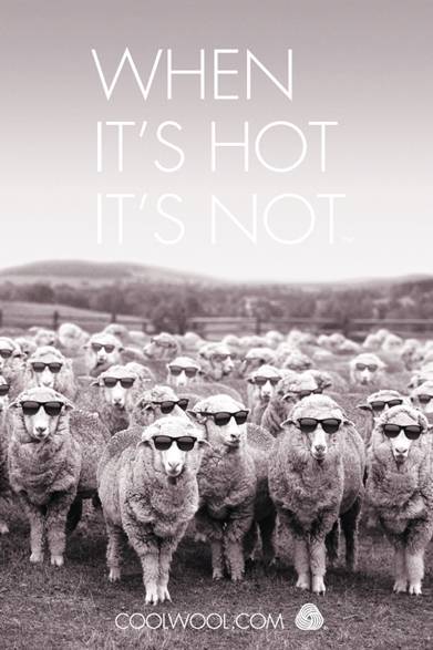 <strong>THE WOOLMARK COMPANY｜暑い時に暑くない「クールウール」</strong>　<br />ザ・ウールマーク・カンパニーによる、「クールウール」キャンペーンの広告