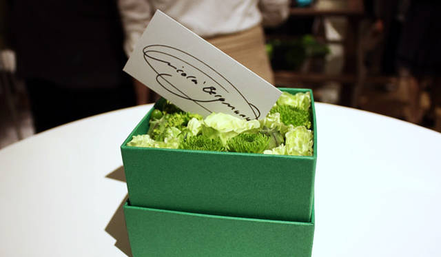 即興でデモンストレーションしたフラワーアレンジメント