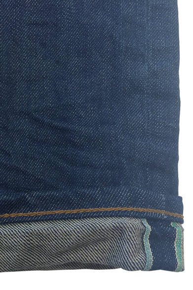 セルビッジのカラーはブルー＆グリーン