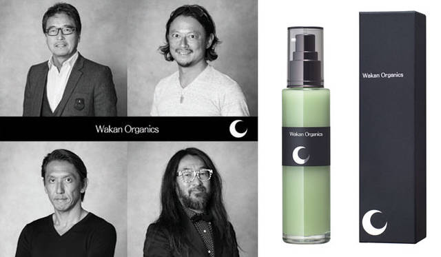 <strong>Wakan Organics｜ワカン オーガニクス</strong><br />左／4人の“ワカンの騎士”、右／メンズセラム（美容液）「ワカン オーガニクス メンズセラム」