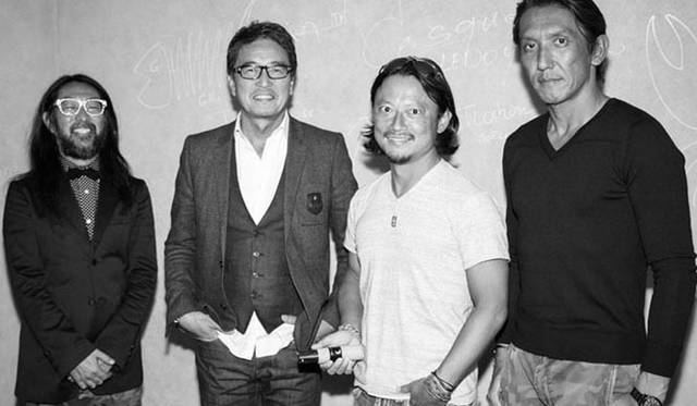 <strong>Wakan Organics｜ワカン オーガニクス</strong><br />左から、アーティスト カタヤマケンジ氏、バルス代表取締役社長 髙島郁夫氏、レバレッジコンサルティング代表取締役社長 本田直之氏、ゼットン代表取締役社長 稲本健一氏