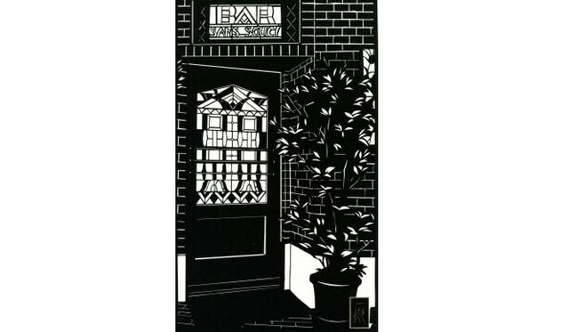 <strong>ART｜成田一徹　切り絵展『銀座のBAR』サンモトヤマで開催</strong>　「成田一徹」切り絵“サン・スーシー”