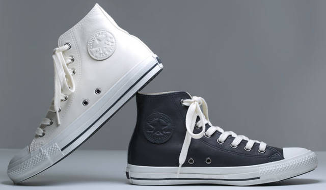 <strong>MARGARET HOWELL｜マーガレット・ハウエル</strong>　「MHL.」コンバース レザーハイカットシューズ各2万520円