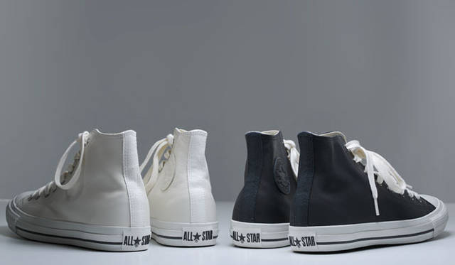 <strong>MARGARET HOWELL｜マーガレット・ハウエル</strong>　「MHL.」コンバース レザーハイカットシューズ各2万520円