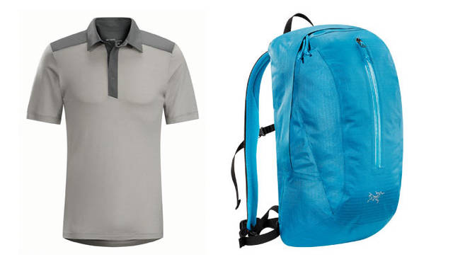 左／ポロシャツ9500円、バックパック1万6000円（税抜）