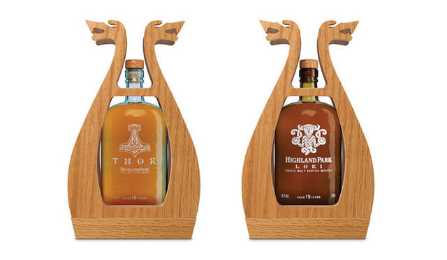 <strong>HIGHLAND PARK｜ハイランドパーク</strong>　左／2012年発売の「ハイランドパーク“ソー”」、右／2013年発売の「ハイランドパーク“ロキ”」