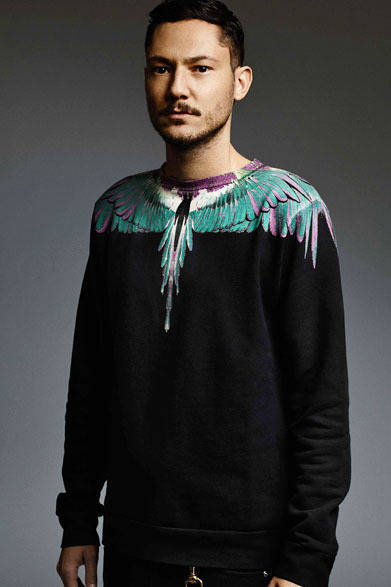 <strong>MARCELO BURLON COUNTY OF MILAN</strong>　2014-15年秋冬コレクション世界先行発売　ALAS GREEN CREW 4万8000円（税抜）