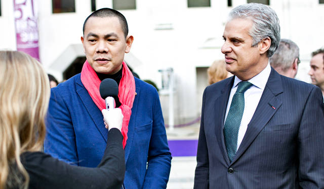 シンガポールのアンドレ氏も多くのメディアから取材を受けていた