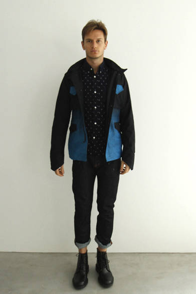 「GRADATION M65 FIELD JACKET」5万9400円、「KASURI DOTS B.D SHIRTS」2万520円、「DARK INDIGO NEP DENIM（ONE WASH）」2万520円
