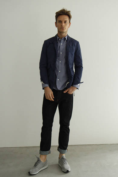「WRINKLES 3B JACKET」5万220円、「GIZA45 OXFORD B.D SHIRTS」2万520円、「DARK INDIGO NEP DENIM（ONE WASH）」2万520円