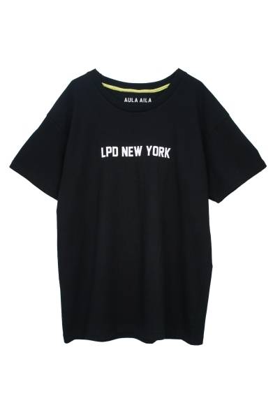 <strong>ULA AILA × LPD NEW YORK｜10周年記念のコラボTシャツ発売</strong>　ブラック　9800円（税抜）