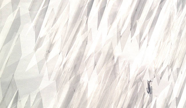 原寸スケールで展示される「おくじょうのくさむら」