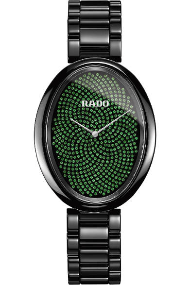 ラドーエセンサ セラミック タッチ フィボナッチ<br />534個のグリーンガーネット（0.801ct）／118万8000円