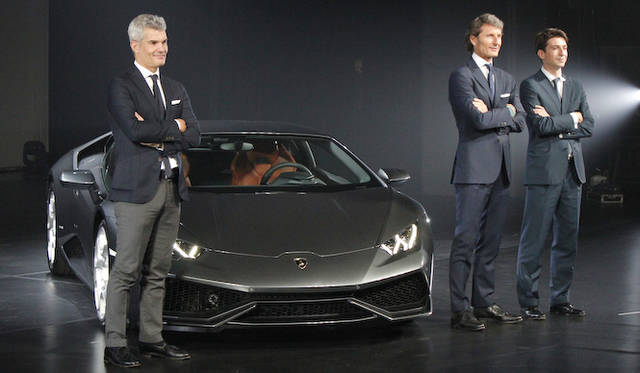 ウラカン発表会のために来日した、アウトモビリ・ランボルギーニ代表兼CEOのステファン・ヴィンケルマン氏