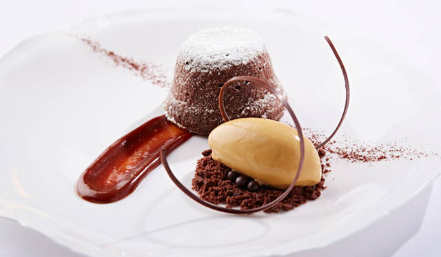 フォンダンショコラとキャラメルアイス