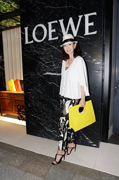 オープニング レセプションへ来場した女優のとよた真帆