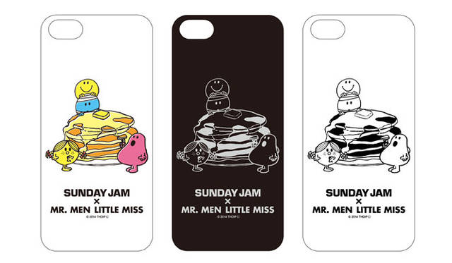 <strong>「SUNDAY JAM × MR. MEN LITTLE MISS CAFE(サンデージャム×ミスターメン リトルミス カフェ)」</strong><br>MR.MEN LITTLE MISS iPhoneジャケット各2160円　© 2014 THOIP