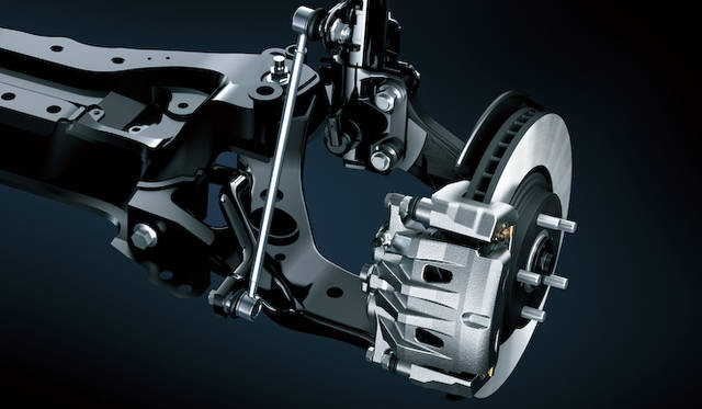 マクファーソンストラット式フロントサスペンション