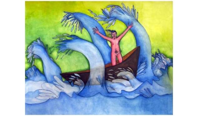 <strong>ART｜ドローイング展『二人のホドロフスキー 愛の結晶』</strong>　Les vagues　波 @Alejandro Jodorowsky , Pascale Montandon - Jodorowsky