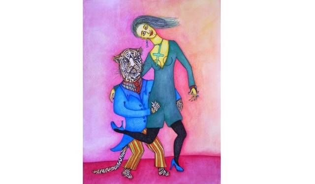 <strong>ART｜ドローイング展『二人のホドロフスキー 愛の結晶』</strong>　Le tango du tigre　トラのタンゴ @Alejandro Jodorowsky , Pascale Montandon - Jodorowsky